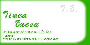 timea bucsu business card